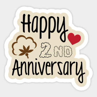 Happy 2nd Anniversary Sticker